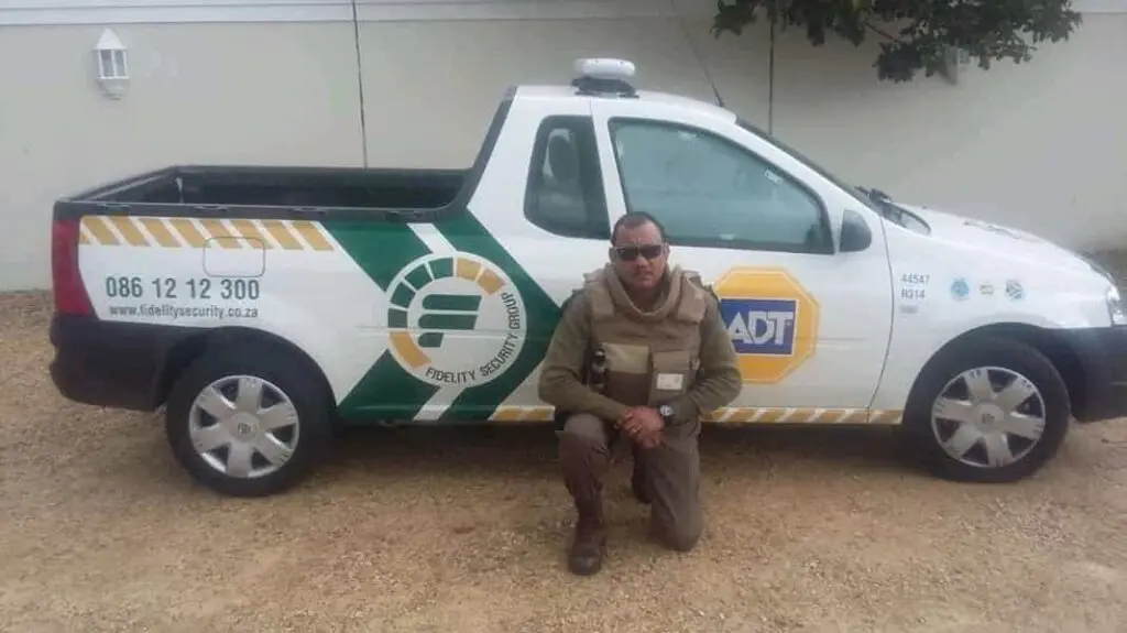 security guard and vehicle