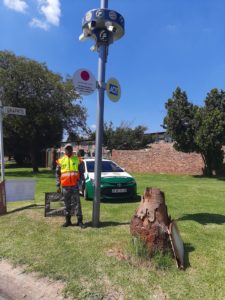 fidelity adt officer standing by the SafeCity CCTV