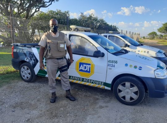 security guard and vehicle